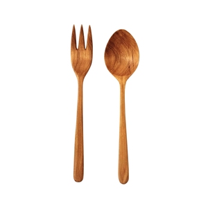 Ensemble d'ustensiles de cuisine écologiques en bois d'acacia, cuillère, spatule, pince et écumoire antiadhésives en teck pour la cuisson - Product Image 3
