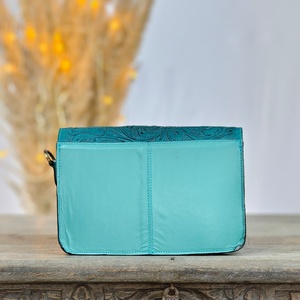 Bolso de Hombro Tipo Bandolera de Piel Auténtica con Pelo de Vaca, Diseño Moderno y Elegante para Mujer, con Solapa y Perlas, Hecho a Mano, Estilo Vintage - Product Image 2