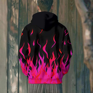 Sweat à capuche slim fit personnalisé en coton 100% 330 g/m² pour l'hiver, avec poche courte à strass et sublimation, style streetwear - Product Image 4