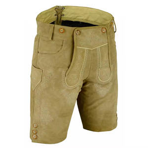 Pantalones Cortos de Cuero Bávaros Lederhosen para Hombre 2026 con Color Personalizado para Disfraces 2026 - Product Image 1