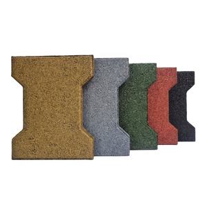 Venta al por mayor Durable 15-50mm de espesor 200x160mm Interlock T-bone Dog Bone suelo de goma antideslizante fácil instalación para - Product Image 1