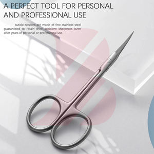 Ciseaux à cuticules de qualité supérieure, robustes, avec impression de logo personnalisé, en acier inoxydable résistant à la rouille, outil de beauté - Product Image 2