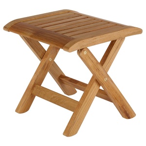 <b>Folding</b> Solid Wood Square Side <b>Table</b> with X-Shaped <b>Legs</b> Eco-Friendly Waterproof Rustic Modern Design Outdoor Indoor Use - Product Image 1