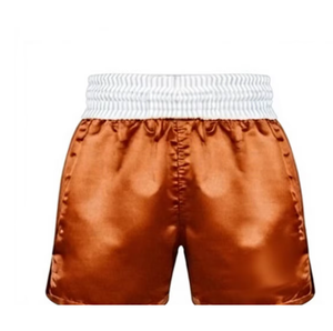 Pantalones Cortos de Satén Sólido de Cintura Alta para Hombre, Transpirables, con Cintura Elástica, Casuales, Color Naranja, Venta al por Mayor, Diseño Personalizado - Product Image 3