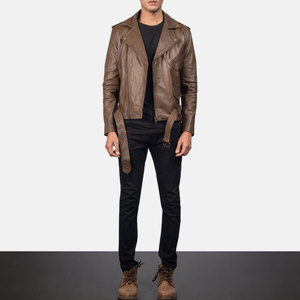 Veste en cuir à capuche pour homme, hiver, avec option logo sur le devant, couleurs et tailles personnalisables, haute qualité, design écologique, meilleur prix - Product Image 2