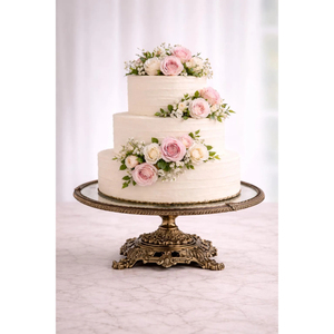 Luxury Golden Color Metal <b>Cake</b> Stand Black Brass Made Serving Tray <b>Decorative</b> Dessert Pedestal for Wedding Home <b>Decor</b> <b>Supply</b> - Product Image 5