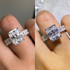 <b>Top</b> Selling 3.90 Carat Moissanite Diamond Ring Engagement <b>Wedding</b> Ring Original 18k Yellow Gold Ring on Wholesale - Product Image 6