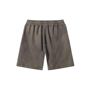 Shorts d'été pour hommes, style streetwear, coupe ample et oversize, personnalisés, vintage, 350 g/m², effet vieilli, délavé à l'acide, uni - Product Image 6