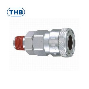 ข้อต่ออากาศแบบญี่ปุ่นชนิด C แรงดันสูง ตัวเรือนเหล็กขนาดเล็ก เกลียวตัวผู้ PT - Product Image 1