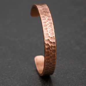 Pulsera Terapéutica de Cobre Puro Martillado a Mano, Brazalete Abierto Hecho a Mano, Joyería de Lujo de Cobre para Regalo - Product Image 4