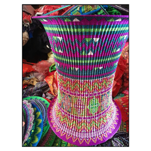 Traditional Ethnic Brocade <b>Lantern</b> Handmade Hanging Fabric Lamp Decorative Lighting for Home Office Café Boutique Design - Product Image 1