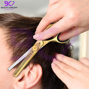 Tijeras de Peluquería para Adelgazar el Cabello, 6.0 Pulgadas, Color Dorado Personalizado, Herramientas de Peluquería Profesional, Venta al Por Mayor OEM - Product Image 4