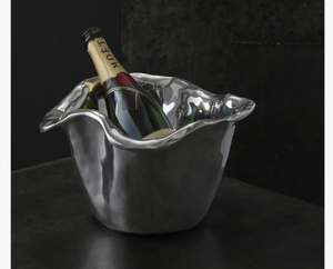 Premium <b>silver</b> wine cooler <b>bucket</b> stylish <b>silver</b> stainless steel wine <b>ice</b> <b>bucket</b> with beautiful egdes hot selling product - Product Image 1