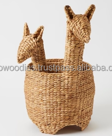 New Product R Hyacinth Woven Rattan Animal Shape Eco-Friendly Modern Luxury Storage <b>Basket</b> Toy Storage Gift Living Room Room - Product Image 5