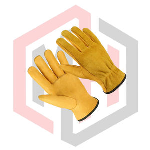 Guantes de Conducción de Cuero Vacuno Personalizados, Guantes de Trabajo para Exteriores Antideslizantes, Resistentes a Desgarros, Transpirables, Sin Silicona, Anti-Cortes - Product Image 3