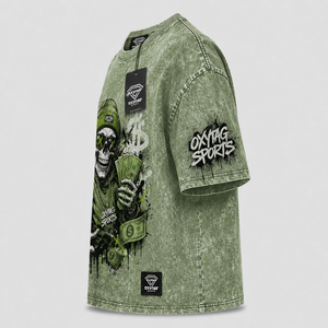 Camiseta de algodón holgada de corte cuadrado con hombros caídos, efecto lavado ácido y lavado a la piedra, para serigrafía y impresión DTG, venta al por mayor - Product Image 3