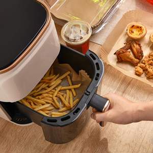 <b>Disposable</b> Eco-Friendly Baking <b>Paper</b> <b>Liners</b> for <b>Air</b> <b>Fryer</b> Square Non-Stick Food Grade Parchment <b>Paper</b> Silicon Coating Recyclable - Product Image 6