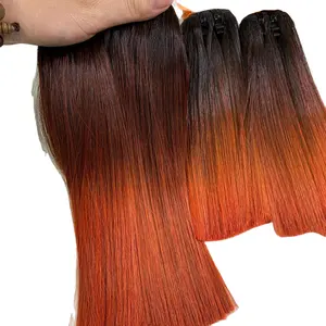 Ombre hair Bundles Super Double Drawn 100% Natural Unprocessed Virgin Cuticle Aligned Human Black Bulk Straight Hair Extensions