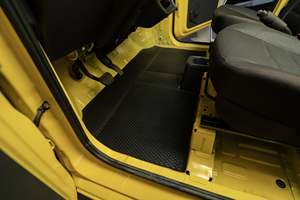 Tapis de sol de voiture en TPE toutes saisons, 2 pièces, beige uni, pour sièges avant de berline - Product Image 2