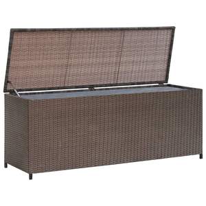 Scatola portaoggetti marrone 47.2 "x 19.7" x 23.6 "materiale resistente in Poly Rattan - Product Image 1