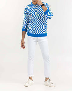 Pull en laine mérinos 100% pour homme, fabriqué sur mesure par le fabricant, col rond, tricoté, vêtement en maille pour homme - Product Image 4