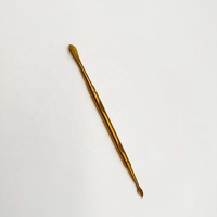 Outils professionnels de soin des ongles, manucure, pousse-cuticules en acier inoxydable à double tête dorée, réutilisable, haute qualité, logo personnalisé