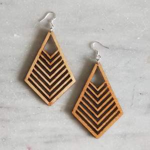 Pendientes de Madera de Acacia de Buen Diseño y Gran Venta para Chicas, con el Mejor Acabado, Nuevo Diseño Ovalado para Mujer, Pendientes de Madera a Precio Económico - Product Image 1