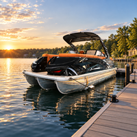Erschwingliches Luxus-Aluminium-Pontonboot für Passagiertransport, Party, Resort, Wassertaxi, Tourismus, kommerzielle Vermietung, Großhandel