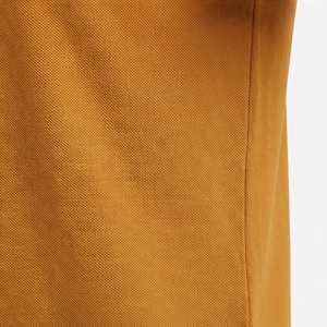 Polo en piqué jaune moutarde à manches courtes pour homme, coupe classique, tricot uni, décontracté, avec boutons - Product Image 5