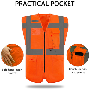 Chaleco de Seguridad Premium de Alta Visibilidad, Ropa Reflectante para Construcción, Trabajos Viales, Personal de Seguridad, Equipo de Almacén - Product Image 2