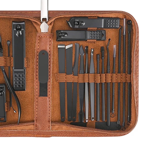 Luxury Stainless Steel <b>Nail</b> Grooming Set Manicure Pedicure <b>Kit</b> Customized Color Portable Case Premium Quality Professional - Product Image 5