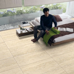กระเบื้องพอร์ซเลนลายแกะสลักสีทองขนาด 600x1200 มม. สำหรับปูพื้นและผนังห้องน้ำและภายนอกอาคาร ผิวขัดเงา - Product Image 5