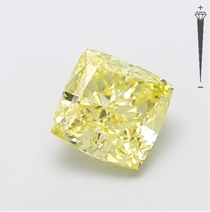 Diamante Cultivado en Laboratorio con Certificación IGI, Corte Cuadrado Cojín de 2.53 CT, Color Amarillo Intenso Fantasía, Claridad VS1, CVD LG 795641435 ROYAL GEMS - Product Image 1