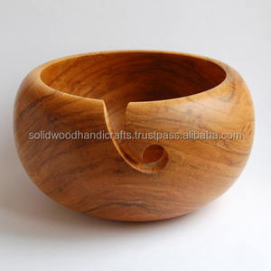 Meilleures ventes, bol à fil en bois fait à la main, bol en laine, porte-fil, bol en bois pour le tricot - Product Image 3