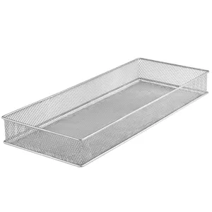 Passoire et égouttoir en maille métallique pliable avec poignée en acier inoxydable pour bureau, cuisine et usage domestique - Product Image 4