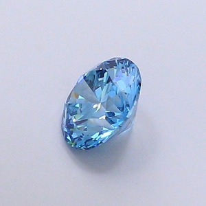 Diamant CVD cultivé en laboratoire, forme ronde, bleu vif fantaisie, clarté VS2, polissage excellent, pierre précieuse brute brillante pour joaillerie fine. - Product Image 3