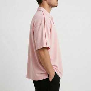 เสื้อโปโลโอเวอร์ไซส์ผู้ชาย ทรงหลวม แขนสั้น ผ้าฝ้าย คอปก ลำลอง ใส่สบายสำหรับฤดูร้อน - Product Image 2