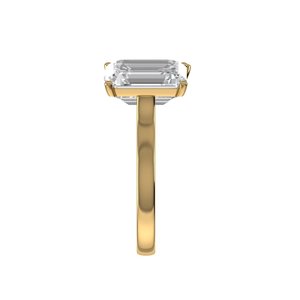 <b>Emerald</b> & Pear Cut Lab Grown Diamond <b>Ring</b> 925 <b>Silver</b> 9kt, 14kt, 18kt Gold Diamond <b>Rings</b> for Women's Engagement <b>Ring</b> - Product Image 5