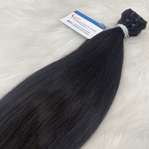 ผมคนเวียดนามผ้าตรงสีดำธรรมชาติสีดำเงางามพร้อมส่ง - Product Image 6