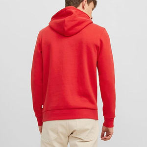 Mens Red Pullover <b>Hoodie</b> Casual Hooded Sweatshirt Long Sleeve Kangaroo Pocket Cotton Blend Fleece <b>Hoodie</b> - Product Image 6