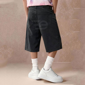 Men <b>Jeans</b> Jorts Loose Fit Casual Streetwear Summer Breathable Straight Leg Durable <b>Work</b> Outdoor Fashion Style Summer Wear - Product Image 3