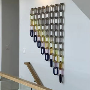 ชุดโซ่อะคริลิกเรซิ่นสีสันสดใสสำหรับตกแต่งผนังห้องนั่งเล่นสมัยใหม่ บันได และงานศิลปะตกแต่งภายใน - Product Image 1