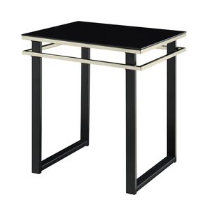 Set Moderno di 3 Tavolini da Caffè Neri con Piano in Vetro Temperato e Struttura in Metallo per Soggiorno - Tavolini Occasionali - Product Image 6