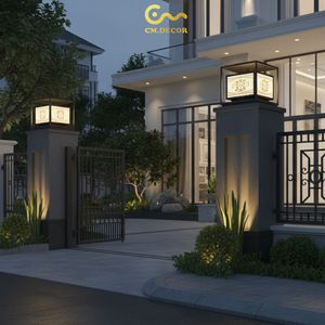 Lámpara de poste LED de luz constante CM Decor para exteriores/paredes/villas/jardines, de acero/inoxidable, 1 año de garantía, Vietnam, AC 220V (±10%) 300 lm - Product Image 2