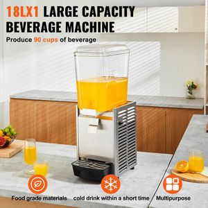 Distributore di Succhi Commerciale 325W in Acciaio Inox 304, 20.4 Qt 18L, Macchina per Tè Freddo a Serbatoio Singolo, Installazione a Colonna 41 Pollici - Product Image 2