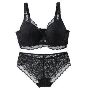 Conjunto de sujetador y bragas de algodón para mujer, lencería suave y transpirable para comodidad diaria y soporte flexible. - Product Image 1