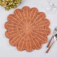 Vente en gros de sets de table en rotin tissé, naturels, ronds, faits à la main, décoration de table rustique, fabricant respectueux de l'environnement