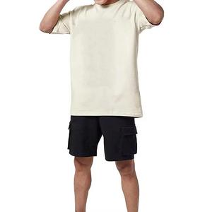 Custom Logo Heavy <b>Weight</b> Tshirts Tee Shirt 100% Cotton Men Tshirt 280GSM Thick Cotton Oversized <b>Blank</b> T Shirts - Product Image 4