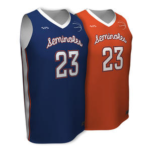 Camiseta sin mangas de baloncesto con logo personalizado para hombre, cuello en V, estampado sublimado 23, poliéster transpirable - Product Image 2