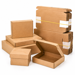 Boîtes d'expédition en carton ondulé kraft personnalisées, emballages écologiques pour l'e-commerce, vêtements, cadeaux et livraison de produits - Product Image 6